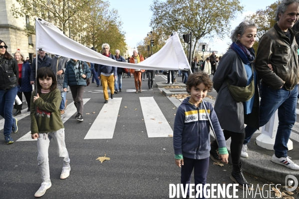 Marche pour la paix aux Proche-Orient, à l appel du monde de la culture, à Paris