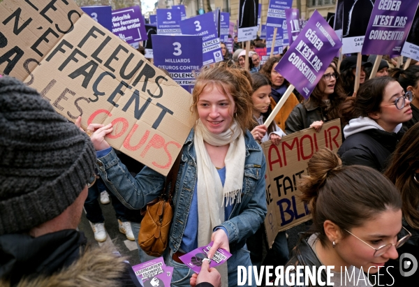 Manifestation contre les violences sexistes et sexuelles faites aux femmes.