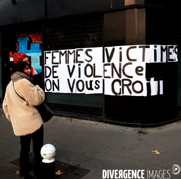 Manifestation contre les violences sexistes et sexuelles faites aux femmes.