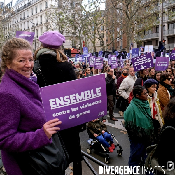 Manifestation contre les violences sexistes et sexuelles faites aux femmes.