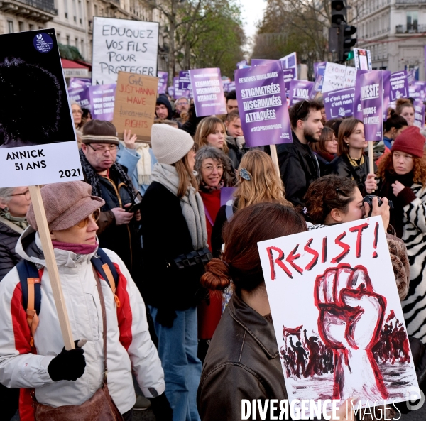 Manifestation contre les violences sexistes et sexuelles faites aux femmes.