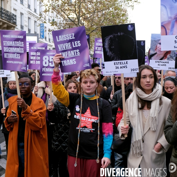 Manifestation contre les violences sexistes et sexuelles faites aux femmes.