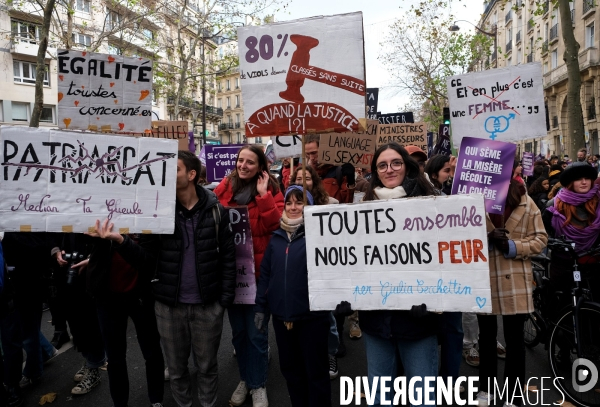 Manifestation contre les violences sexistes et sexuelles faites aux femmes.