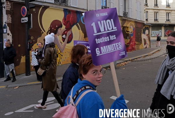 Manifestation contre les violences sexistes et sexuelles faites aux femmes.