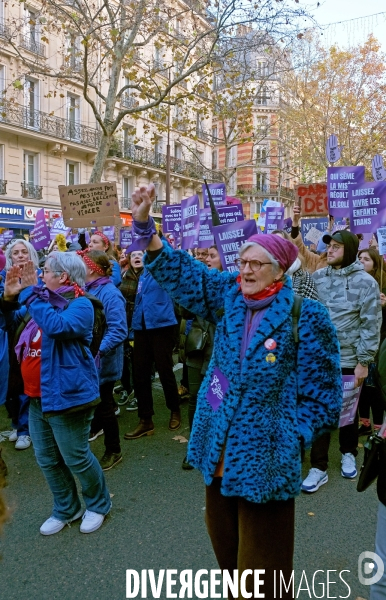 Manifestation contre les violences sexistes et sexuelles faites aux femmes.