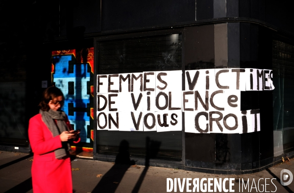 Manifestation contre les violences sexistes et sexuelles faites aux femmes.