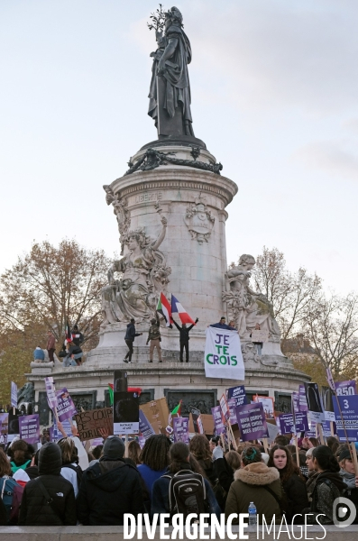 Manifestation contre les violences sexistes et sexuelles faites aux femmes.