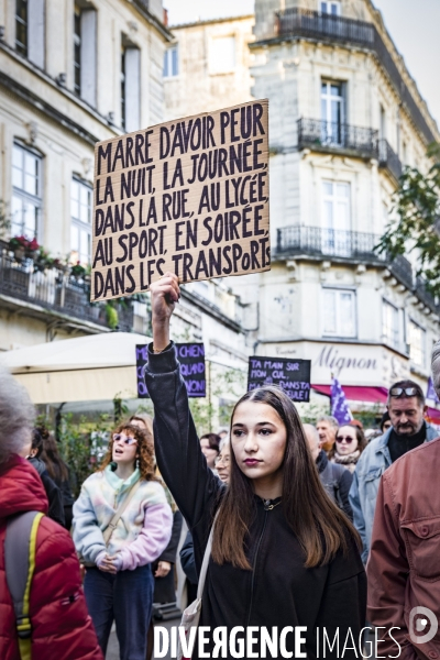 Manifestation contre les Violences faites aux Femmes. Montpellier, 25.11.2023