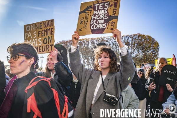 Manifestation contre les Violences faites aux Femmes. Montpellier, 25.11.2023