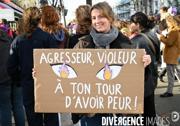 Manifestation contre les violences faites aux femmes, Paris