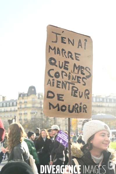 Manifestation contre les violences faites aux femmes, Paris