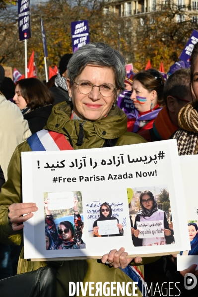 Les partis politiques, à la Manifestation contre les violences faites aux femmes dans le monde, Paris le 25 novembre 2023