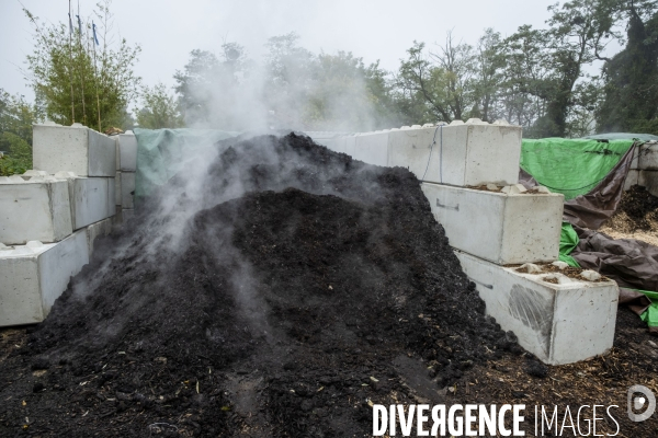 Les Alchimistes, site de production de compostage de dechets alimentaires.