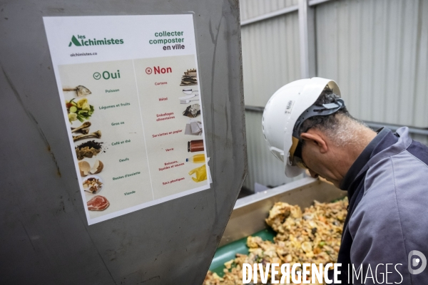 Les Alchimistes, site de production de compostage de dechets alimentaires.