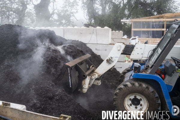 Les Alchimistes, site de production de compostage de dechets alimentaires.