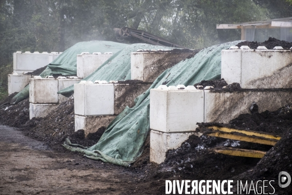 Les Alchimistes, site de production de compostage de dechets alimentaires.