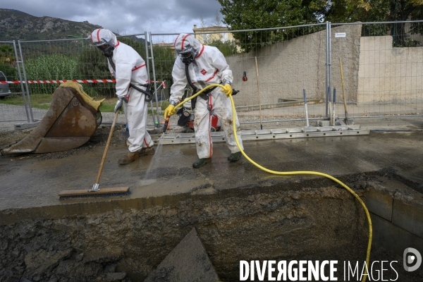 Travaux avec amiante naturel