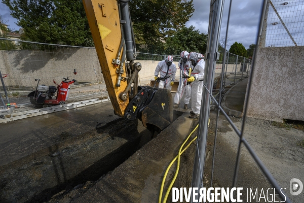 Travaux avec amiante naturel