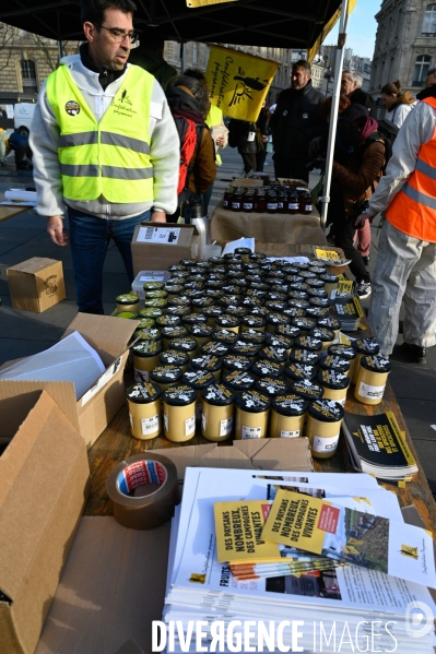 Les apicultrices et apiculteurs en colère manifestent à Paris pour demander des prix rémunérateurs en apiculture.