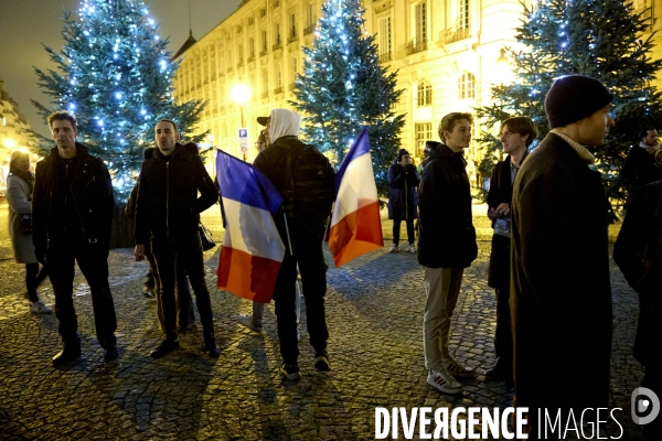 Manifestation au Panthéon  de l  ultradroite