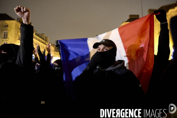 Manifestation au Panthéon  de l  ultradroite