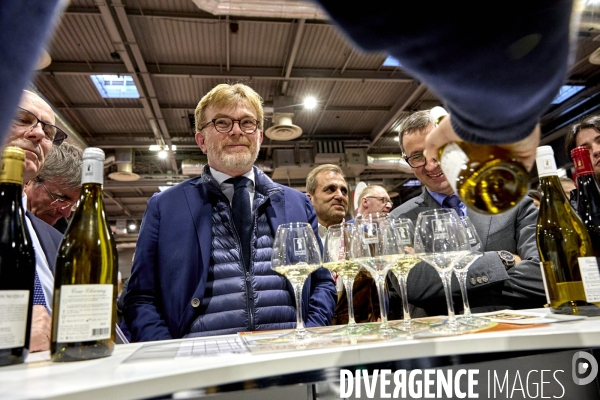 Marc Fesneau , ministre de l Agriculture et de la Souveraineté alimentaire,,au Salon des Vins des Vignerons Indépendants