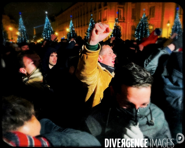 Mort de Thomas à Crépol / Rassemblement à Paris à l appel du groupuscule d extreme droite Les Natifs