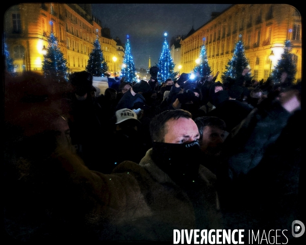 Mort de Thomas à Crépol / Rassemblement à Paris à l appel du groupuscule d extreme droite Les Natifs