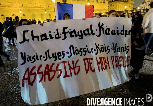Mort de Thomas à Crépol / Rassemblement à Paris à l appel du groupuscule d extreme droite Les Natifs