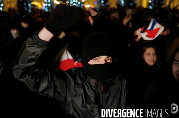 Mort de Thomas à Crépol / Rassemblement à Paris à l appel du groupuscule d extreme droite Les Natifs