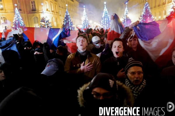 Mort de Thomas à Crépol / Rassemblement à Paris à l appel du groupuscule d extreme droite Les Natifs