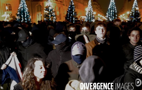 Mort de Thomas à Crépol / Rassemblement à Paris à l appel du groupuscule d extreme droite Les Natifs