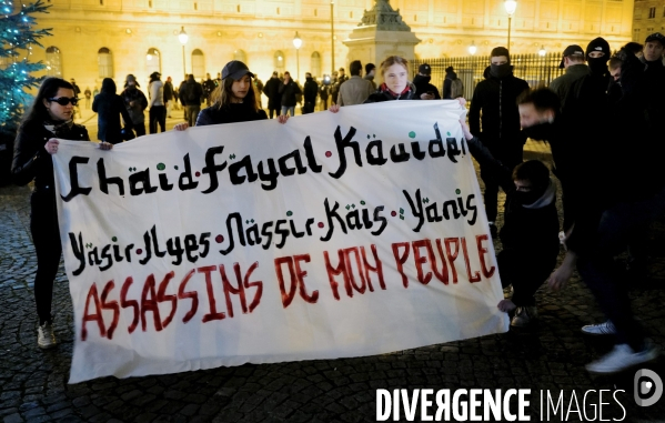 Mort de Thomas à Crépol / Rassemblement à Paris à l appel du groupuscule d extreme droite Les Natifs