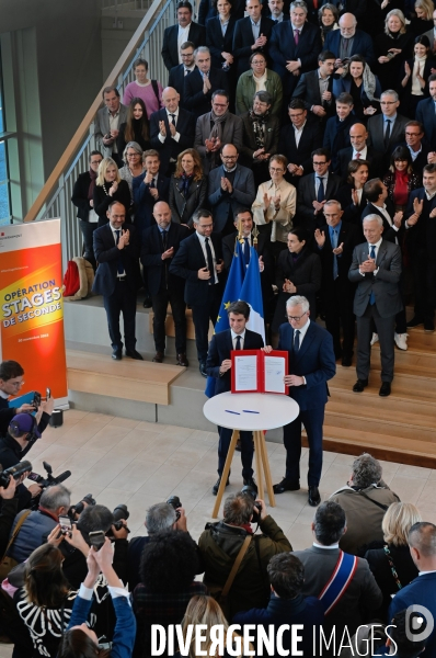 Lancement par Bruno Le Maire et Gabriel Attal de l opération stage de seconde mobilisation générale