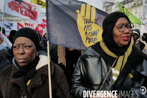 Manifestation à l occasion des 40 ans de la marche pour l egalité et contre le racisme