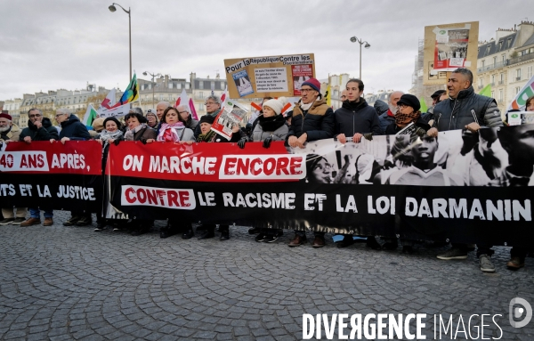 Manifestation à l occasion des 40 ans de la marche pour l egalité et contre le racisme