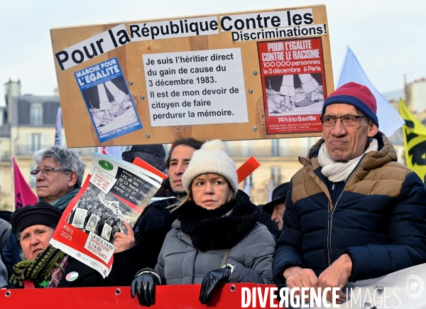 Manifestation à l occasion des 40 ans de la marche pour l egalité et contre le racisme