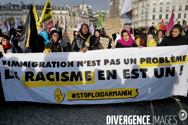Manifestation à l occasion des 40 ans de la marche pour l egalité et contre le racisme