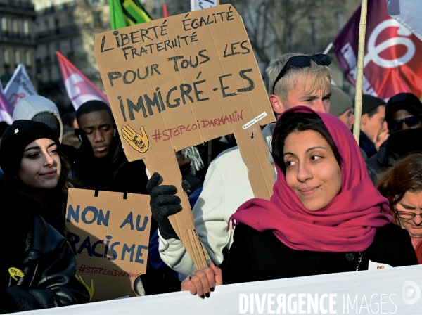 Manifestation à l occasion des 40 ans de la marche pour l egalité et contre le racisme