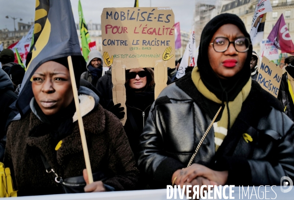 Manifestation à l occasion des 40 ans de la marche pour l egalité et contre le racisme