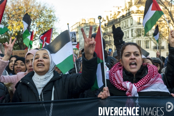 Manifestation pour les palestiniens