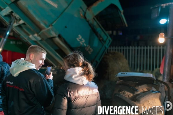 Manifestation d agriculteurs à Saint-Brieuc le 7 décembre 2023