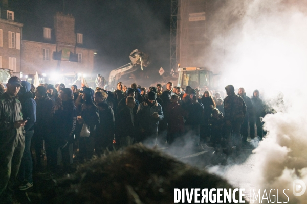 Manifestation d agriculteurs à Saint-Brieuc le 7 décembre 2023