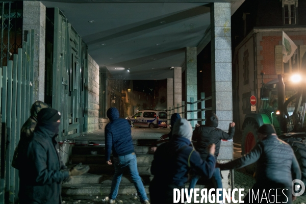 Manifestation d agriculteurs à Saint-Brieuc le 7 décembre 2023