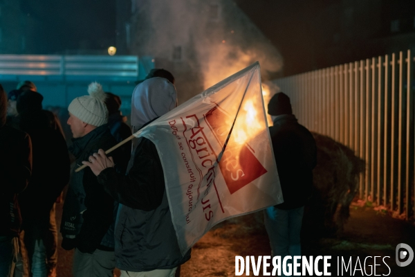 Manifestation d agriculteurs à Saint-Brieuc le 7 décembre 2023