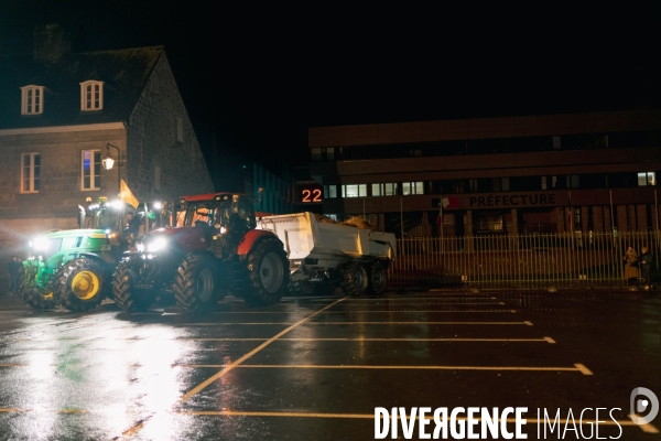 Manifestation d agriculteurs à Saint-Brieuc le 7 décembre 2023