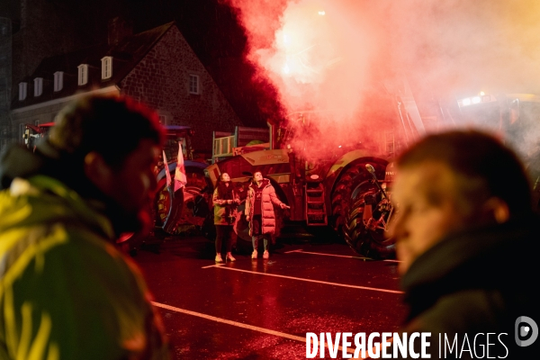 Manifestation d agriculteurs à Saint-Brieuc le 7 décembre 2023