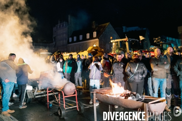 Manifestation d agriculteurs à Saint-Brieuc le 7 décembre 2023