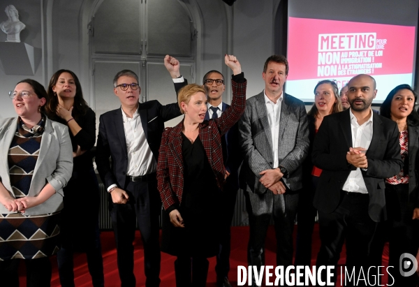 Meeting de la gauche contre le projet de loi immigration
