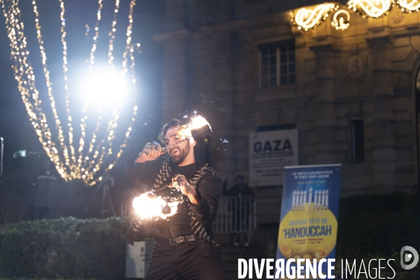 2023.Hanoukka, fete juive des lumières. Ivry-sur-Seine.